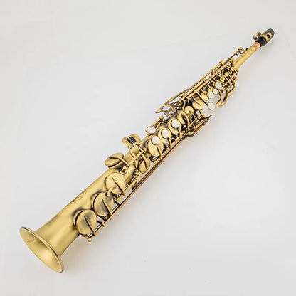 Professional B-Flat Soprano Saxophone Bronze with Mouthpiece Reeds