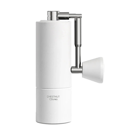 Hand Coffee Grinder Stainless Steel Burr Adjustable 25g White