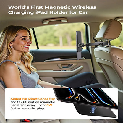 Magnetic iPad Car Mount Charging Stand 13in Pro Holder