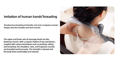 Rechargeable Neck Massager with Custom Modes and Hot Compress