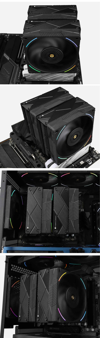 Heavy Duty Digital CPU Cooler with Dual Tower Radiator