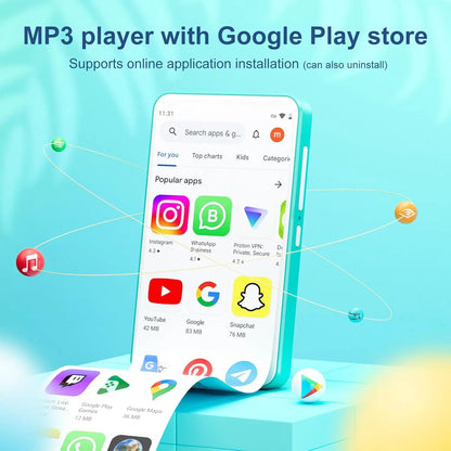 80GB Portable MP3 Player with Bluetooth and Wi-Fi