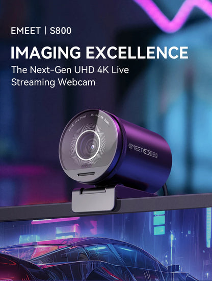 Ultra HD 4K Webcam for Streaming & Video Calls