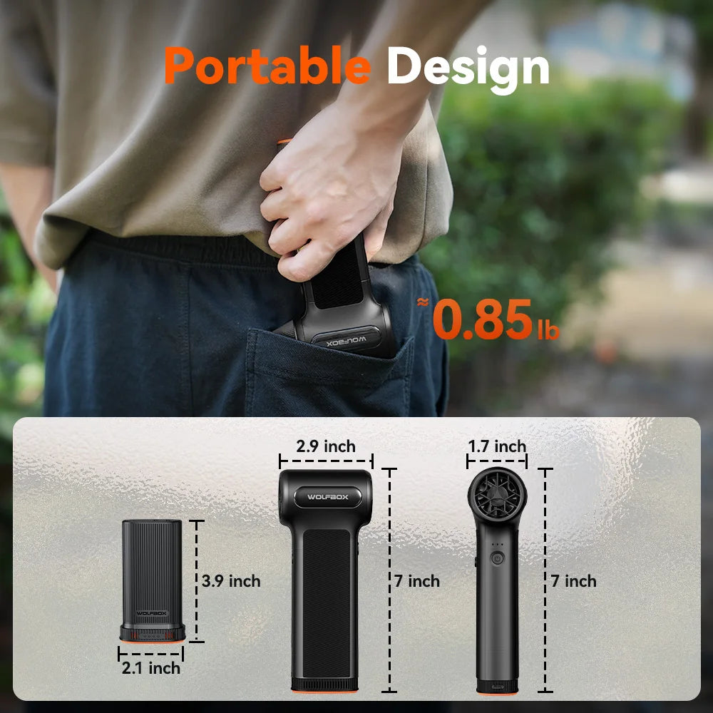 Portable Cordless Air Duster Blower 3-Speed 4 Nozzles