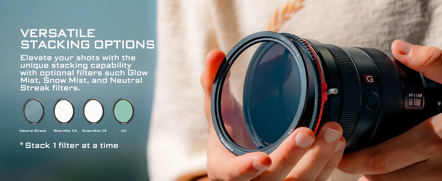 Magnetic Hybrid Camera Lens Filter VND CPL 3 to 7 Stops