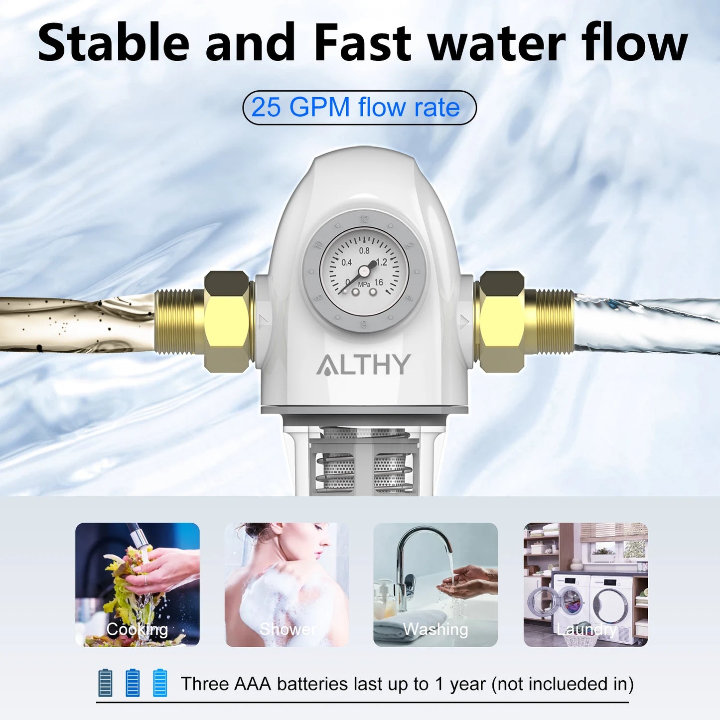 Automatic Backwash Sediment Water Filter for Whole House