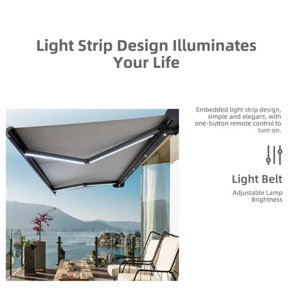 Compact 2.5x1.5m Electric Outdoor Arm Awning