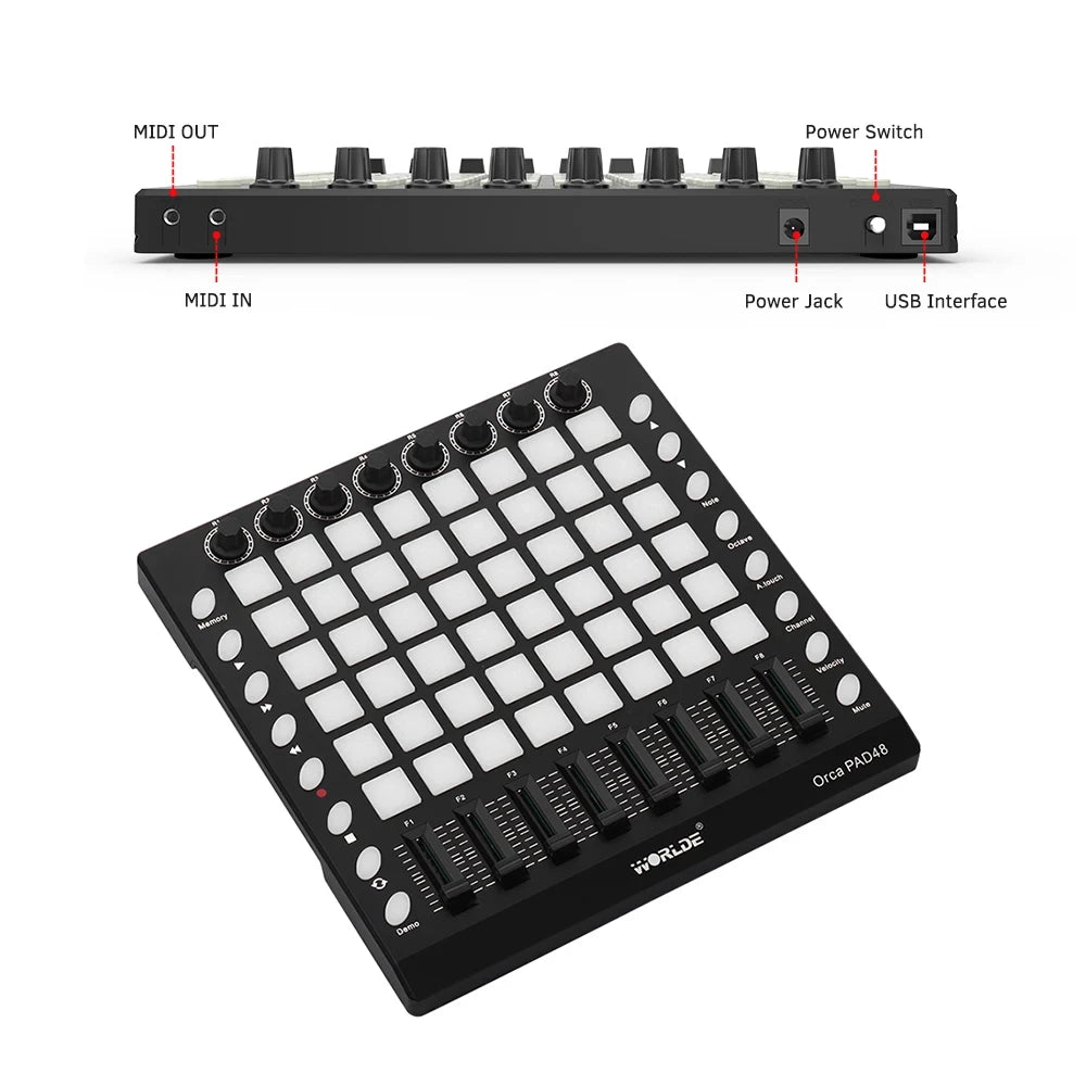 PAD48 RGB Drum Pad Controller with Multi Touch and MIDI