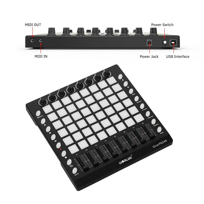 PAD48 RGB Drum Pad Controller with Multi Touch and MIDI