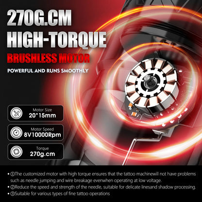 Wireless Tattoo Machine Pen Red One Battery