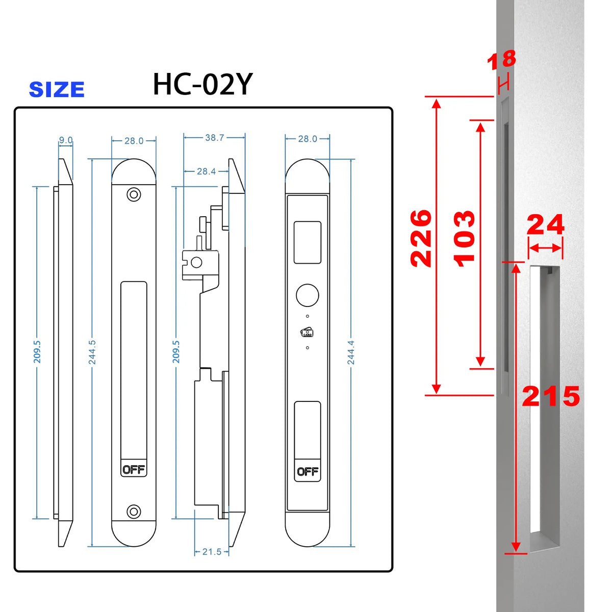 Smart Sliding & Swing Door Lock with Tuya Bluetooth