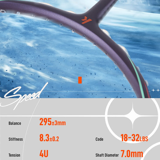 Purple 28LBS Badminton Racket with High Speed Power