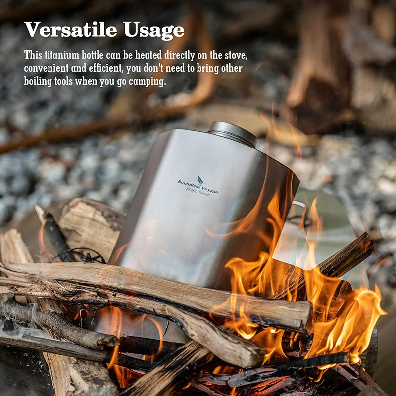 Portable 2.5L Leakproof Camping Bottle Silver