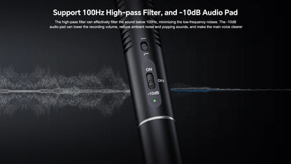 Professional XLR Shotgun Microphone for Video Recording