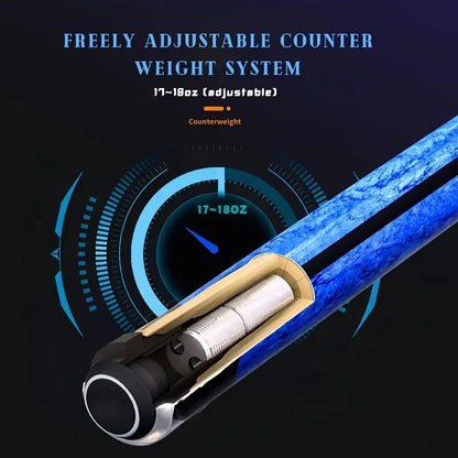 Purple 3K Glossy Pool Cue 11.8mm Pro Low Deflection