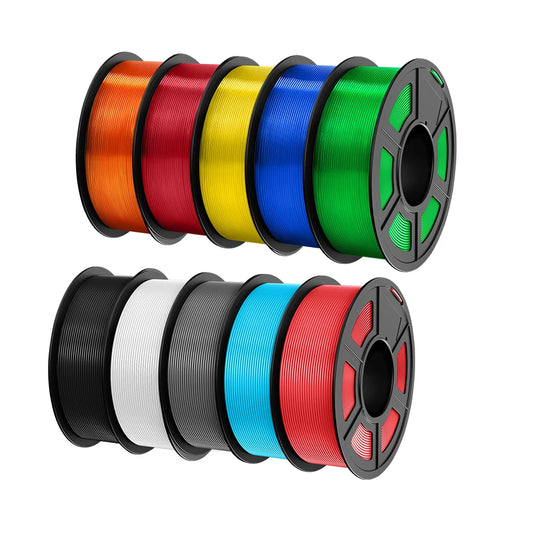 PETG 10 Roll 3D Printing Filament Smooth High Strength Set