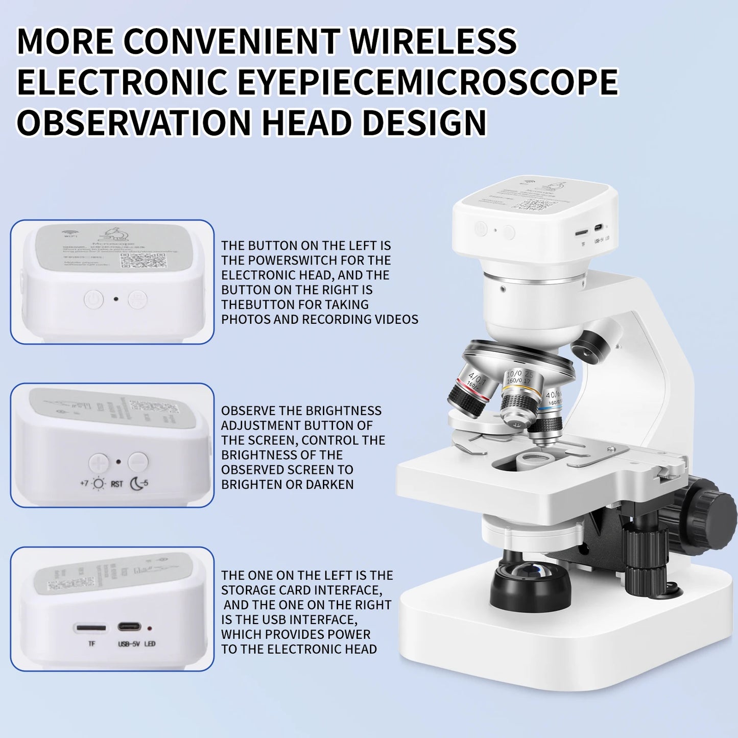 Wireless WiFi Digital Microscope with HD Magnification