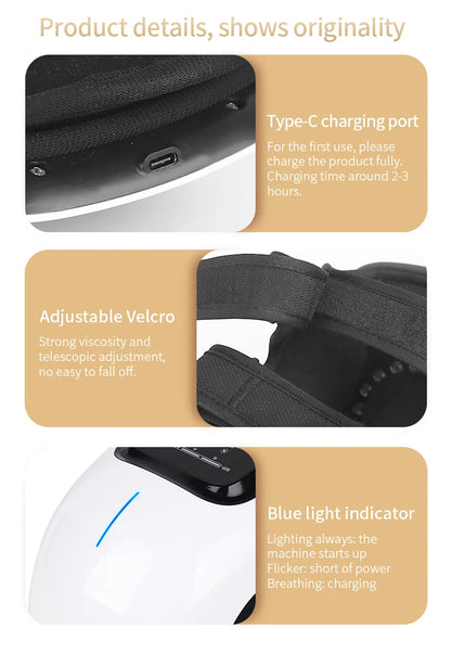 Smart Cordless Knee Massager with Vibration Therapy