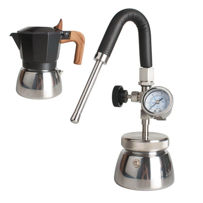 2-in-1 Stovetop Milk Frother and Steaming Pot Black