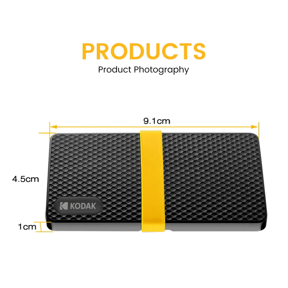 KODAK X200 1TB Portable External SSD USB Type-C Fast Storage