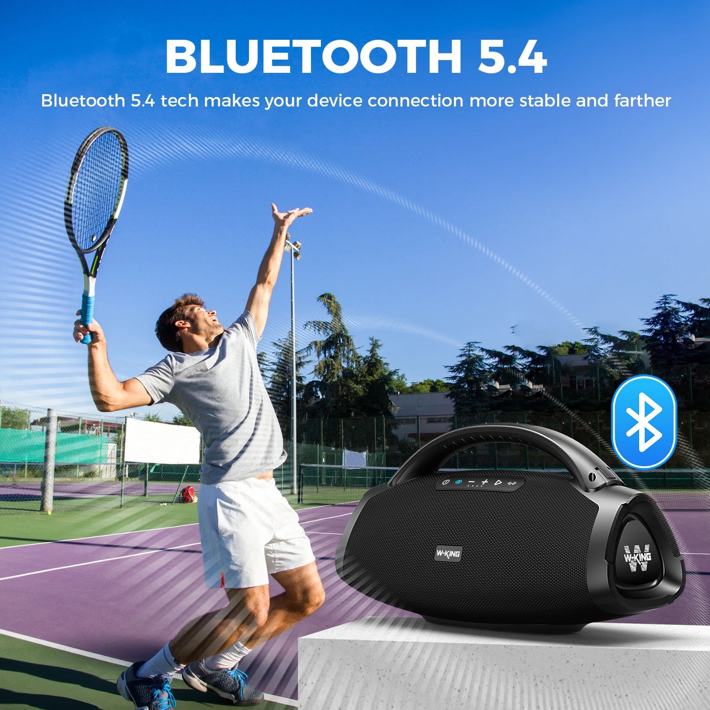 200W Portable Bluetooth Party Speaker with Dual Wireless Microphones