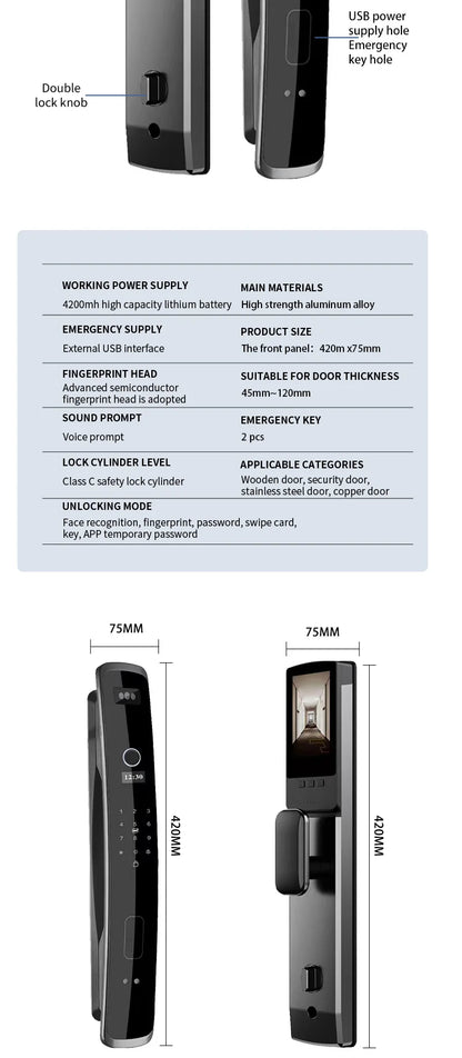 Smart Fingerprint Door Lock with WiFi and App Control