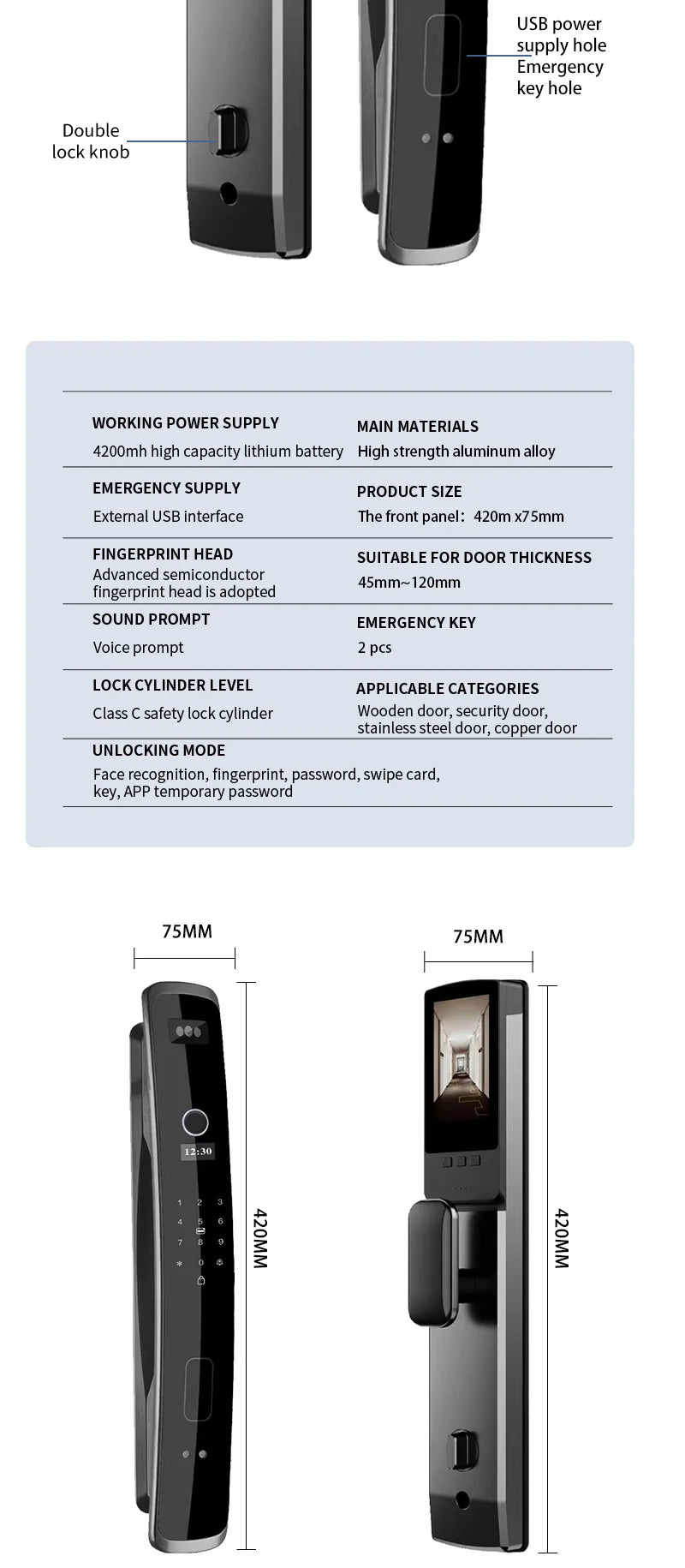 Advanced Smart Door Lock with Fingerprint and WiFi Control