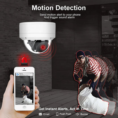 Smart 5MP Outdoor PTZ Camera Human Detection
