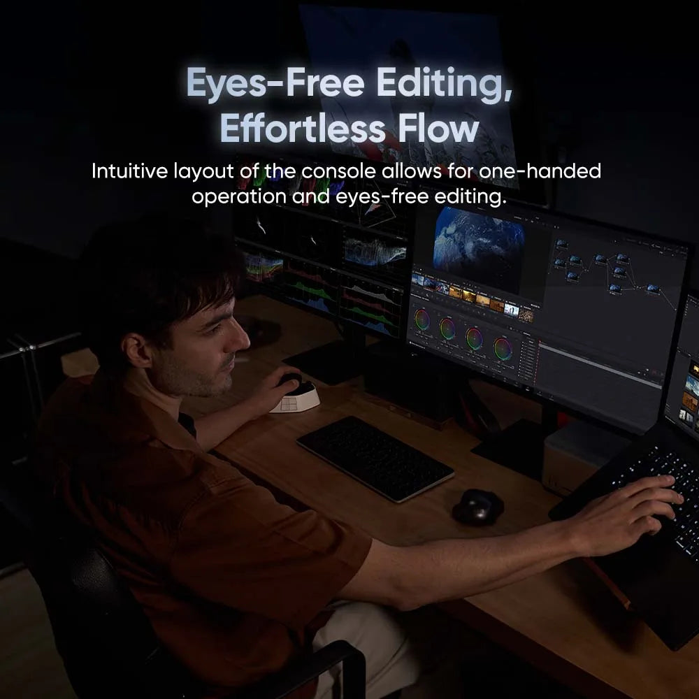 Customisable Editing Console with All-Way Joystick for Vlog Editing