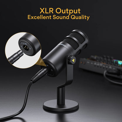 Broadcast-Quality Dynamic Mic XLR Gaming Studio Use
