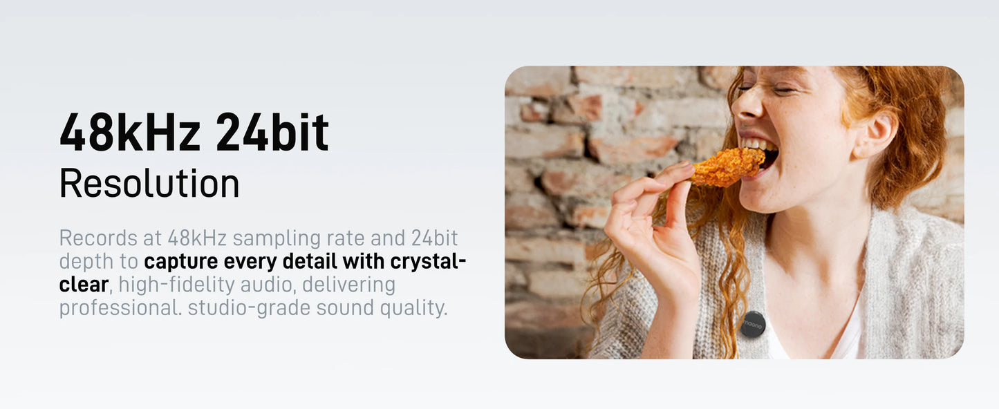 Wireless Lapel Microphone for iPhone with Noise Cancellation