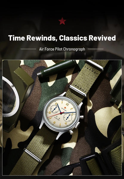 Retro Mechanical Aviation Watch 1963 Canvas Edition