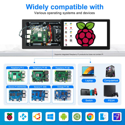 8 Inch HDMI Touchscreen Display with Built-In Speakers