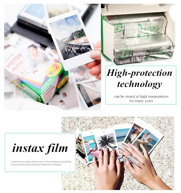 Instant Mini Camera Film Sheets White Border