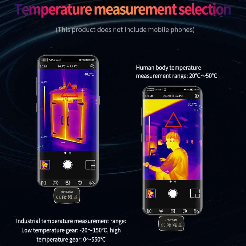260x192 Mobile Thermal Camera for Pipe and Leak Checks