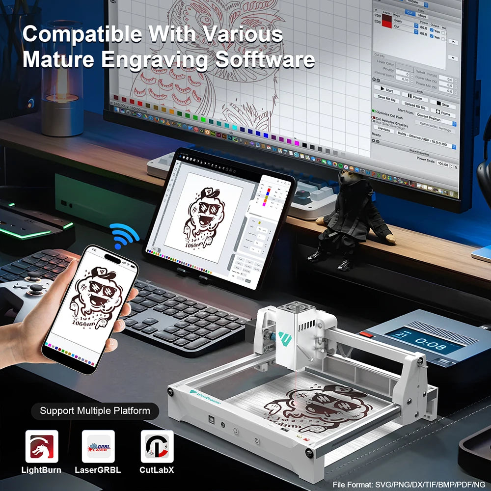 10W High Power Laser Cutter and Engraver for DIY Projects