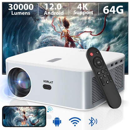 Portable 4K 1080p Outdoor Projector with WiFi & Android 12