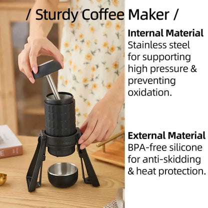 Portable Espresso Maker 180ml Quick Brew Double Shots