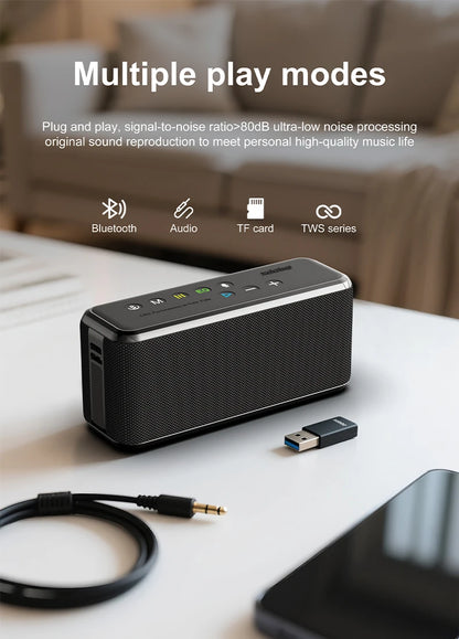 Portable 100W Bluetooth Speaker with Subwoofer and 20000mAh Battery