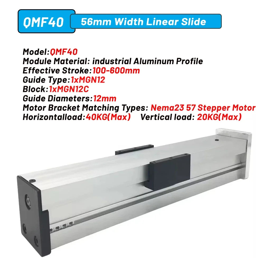 Heavy-Duty Linear Rail Guide Stage 200mm