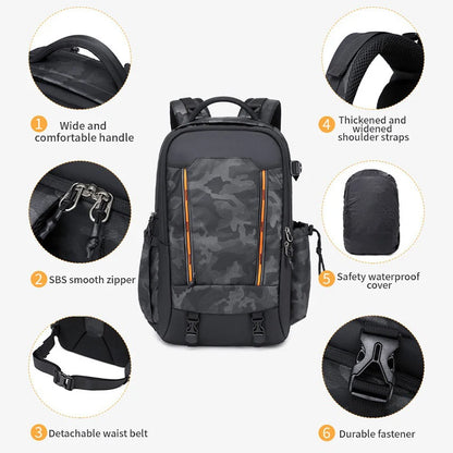 Portable Canvas Camera Bag for DSLR and Accessories Orange