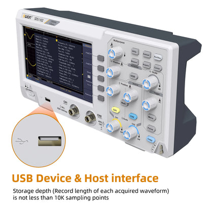Desktop Digital Oscilloscope 100MHz 1GS/s Dual Channel