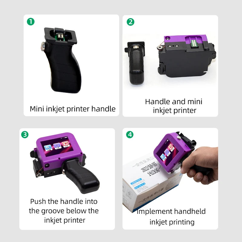 Portable Handheld Inkjet Label Printer for Text and Dates