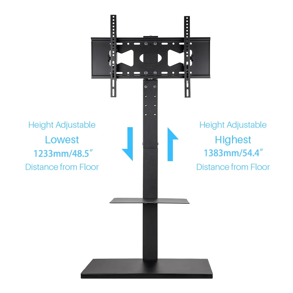 Adjustable Floor TV Stand with Swivel Mount and Cable Management