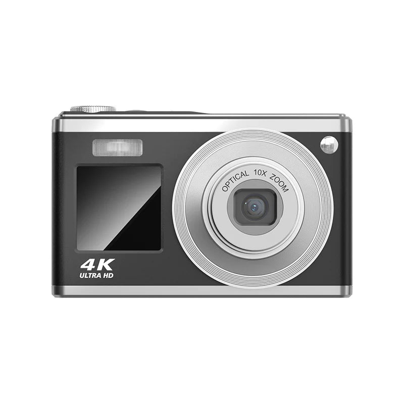 Black High Definition 4K Waterproof Dual Screen Digital Camera