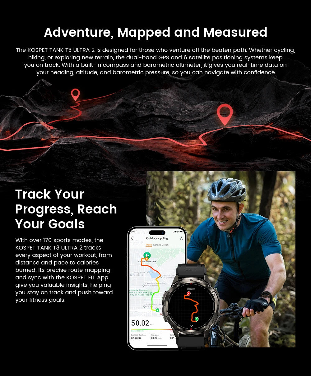 GPS Smart Watch with AMOLED Display and Compass