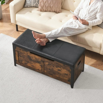 Retro Storage Chest Ottoman Bench Bedroom & Entryway