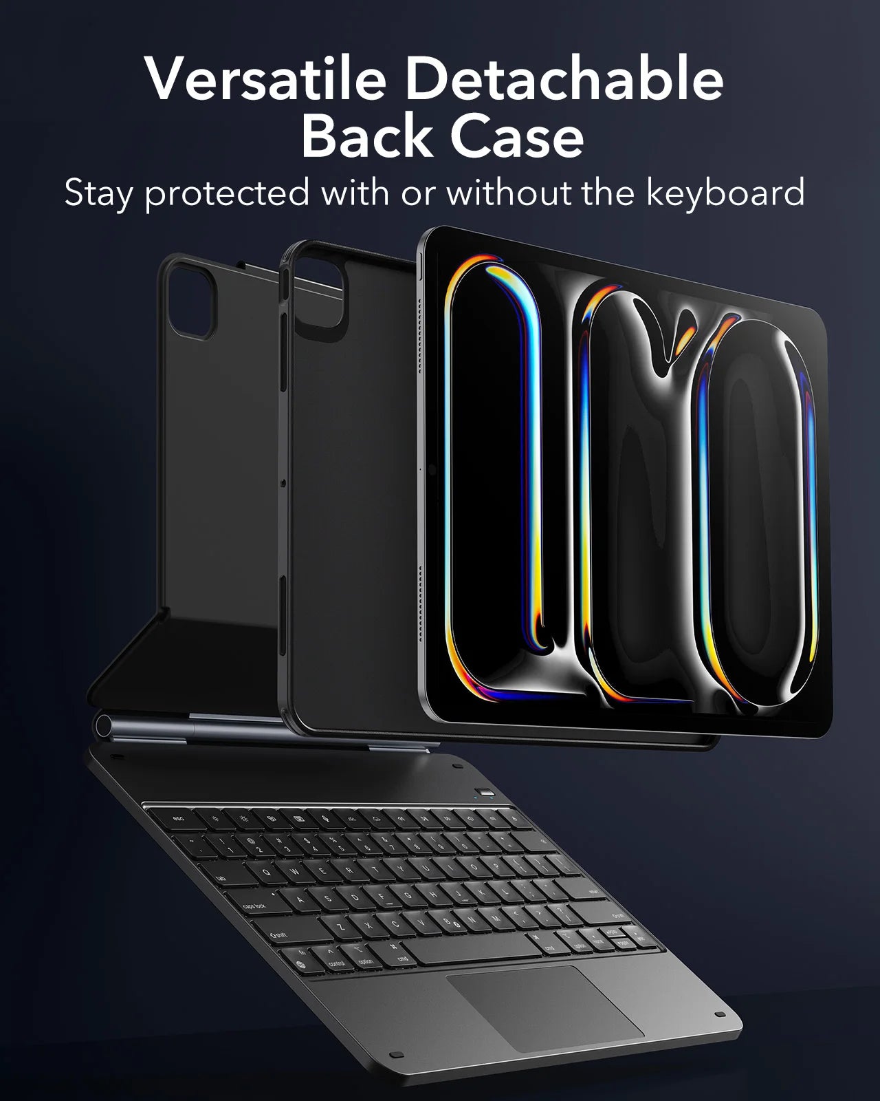 Multi-Angle iPad Pro 13 Keyboard Case Purple
