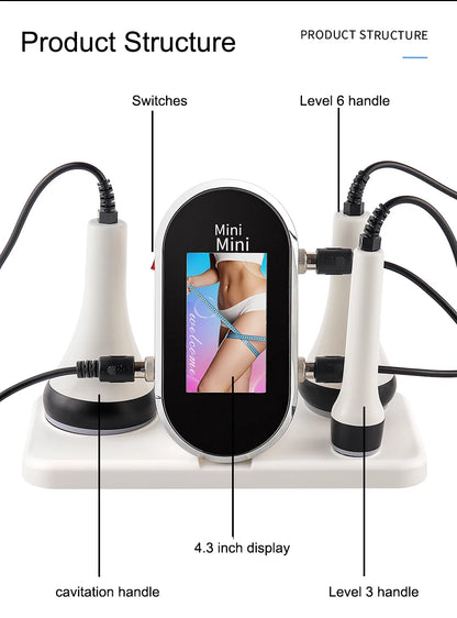 White 40K Cavitation Beauty Machine for Face and Body Shaping