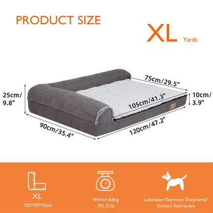 Extra Large Dog Chaise Lounge Bed Pillow